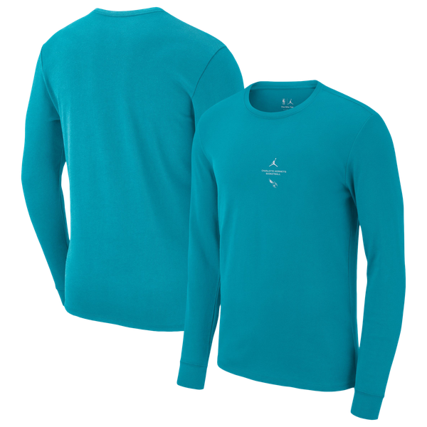 Футболка с длинным рукавом Charlotte Hornets Jordan Brand 2026 Standard Issue Practice - Teal