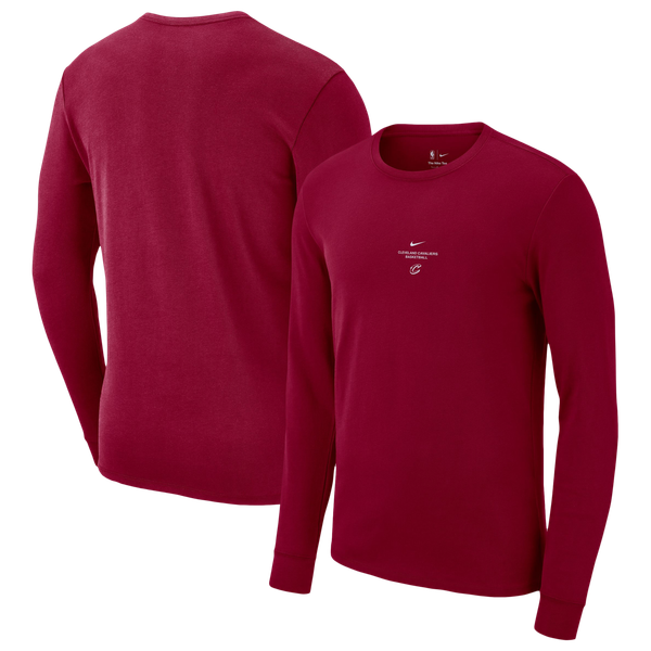 Футболка с длинным рукавом Cleveland Cavaliers Nike 2026 Standard Issue Practice - Wine