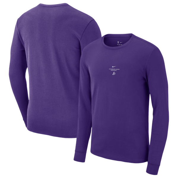Футболка с длинным рукавом Los Angeles Lakers Nike 2026 Standard Issue Practice - Purple