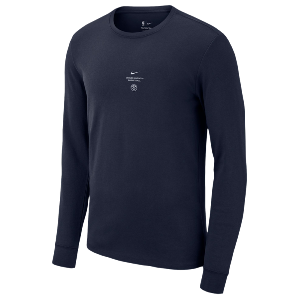 Футболка с длинным рукавом Denver Nuggets Nike 2026 Standard Issue Practice - Navy