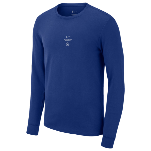 Футболка с длинным рукавом Detroit Pistons Nike 2026 Standard Issue Practice - Blue