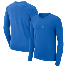 Футболка с длинным рукавом Oklahoma City Thunder Nike 2026 Standard Issue Practice - Blue