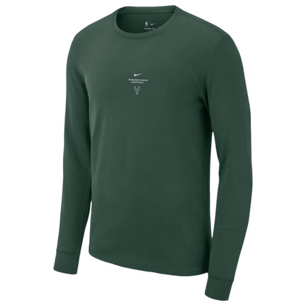 Футболка с длинным рукавом Milwaukee Bucks Nike 2026 Standard Issue Practice - Hunter Green