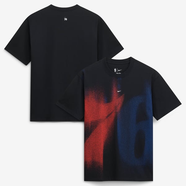Футболка Philadelphia 76ers Nike Black 2026/27 Standard Issue Practice Icon