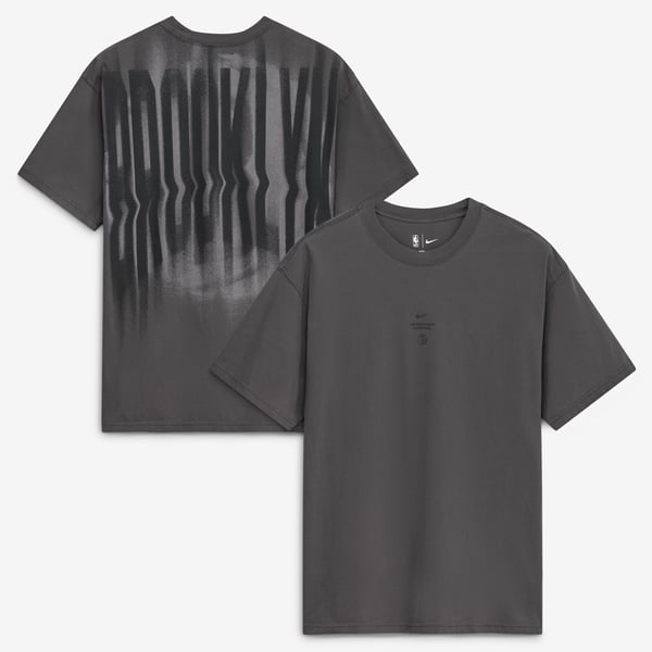 Футболка Brooklyn Nets Nike Charcoal 2026 Standard Issue Pre-Game Max 90