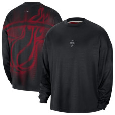 Футболка с длинным рукавом Miami Heat Nike 2026 Standard Issue Pre-Game Performance - Black