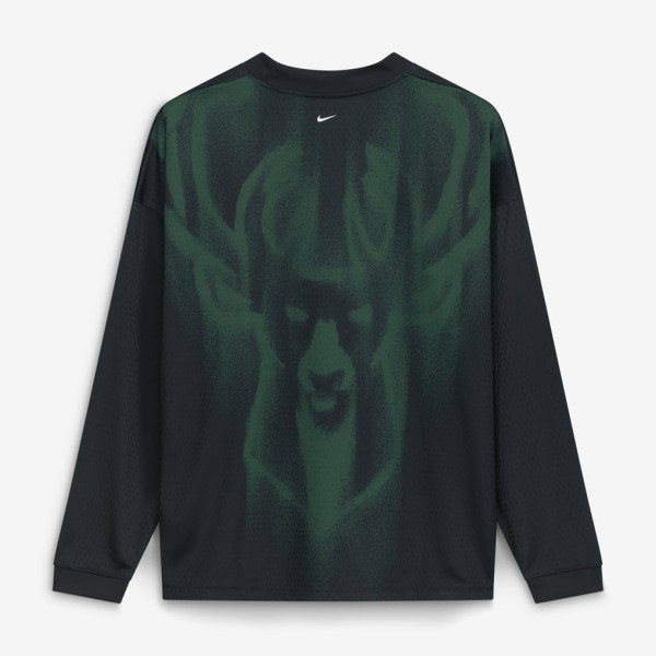 Футболка с длинным рукавом Milwaukee Bucks Nike 2026 Standard Issue Pre-Game Performance - Black