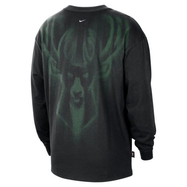 Футболка с длинным рукавом Milwaukee Bucks Nike 2026 Standard Issue Pre-Game Performance - Black