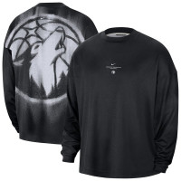 Футболка с длинным рукавом Minnesota Timberwolves Nike 2026 Standard Issue Pre-Game Performance - Black