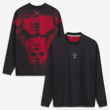 Футболка с длинным рукавом Chicago Bulls Nike 2026 Standard Issue Pre-Game Performance - Black