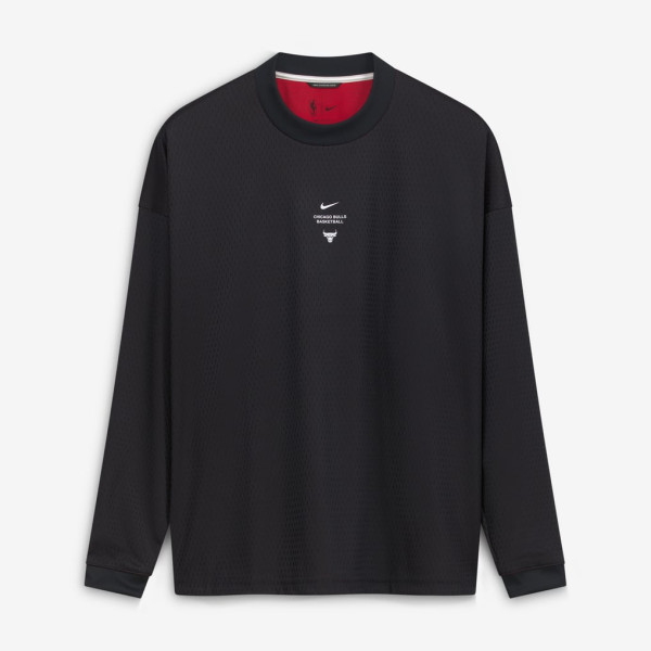 Футболка с длинным рукавом Chicago Bulls Nike 2026 Standard Issue Pre-Game Performance - Black