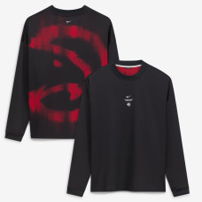 Футболка с длинным рукавом Atlanta Hawks Nike 2026 Standard Issue Pre-Game Performance - Black