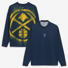 Футболка с длинным рукавом Denver Nuggets Nike 2026 Standard Issue Pre-Game Performance - Navy
