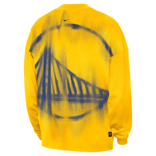 Футболка с длинным рукавом Golden State Warriors Nike 2026 Standard Issue Pre-Game Performance - Gold