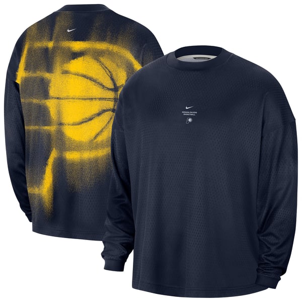 Футболка с длинным рукавом Indiana Pacers Nike 2026 Standard Issue Pre-Game Performance - Navy
