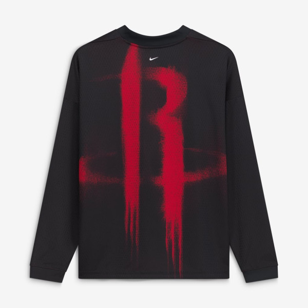 Футболка с длинным рукавом Houston Rockets Nike 2026 Standard Issue Pre-Game Performance - Black