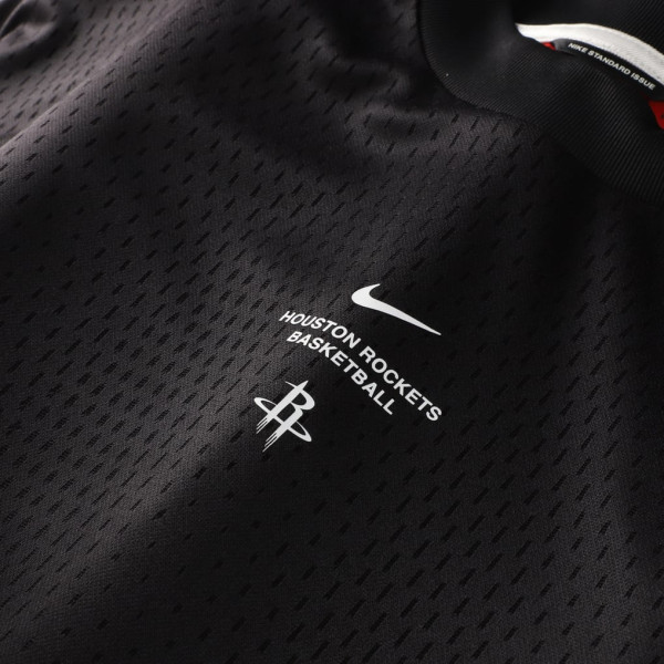 Футболка с длинным рукавом Houston Rockets Nike 2026 Standard Issue Pre-Game Performance - Black