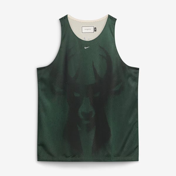 Джерси Milwaukee Bucks Nike 2026 Standard Issue Practice Icon Mesh Reversible - Hunter Green/Cream