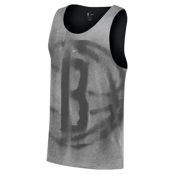 Джерси Brooklyn Nets Nike Silver/Black 2026 Standard Issue Practice Icon Mesh Reversible