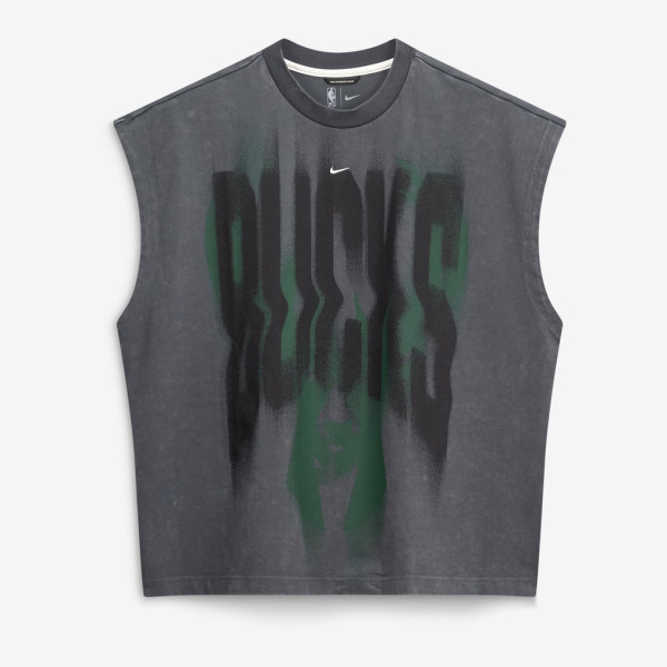 Milwaukee Bucks Nike 2026 Standard Issue Pre-Game Sleeveless Top - Charcoal