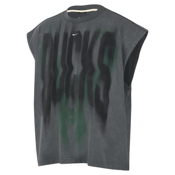 Milwaukee Bucks Nike 2026 Standard Issue Pre-Game Sleeveless Top - Charcoal