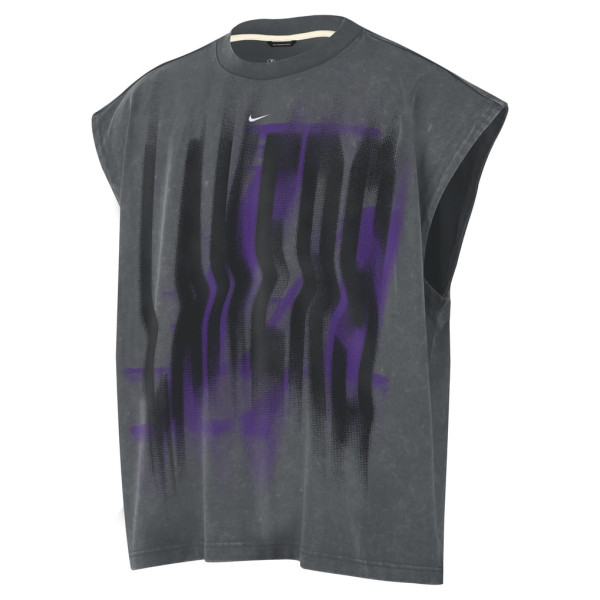 Los Angeles Lakers Nike 2026 Standard Issue Pre-Game Sleeveless Top - Charcoal