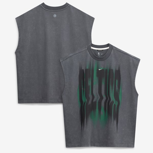 Boston Celtics Nike 2026 Standard Issue Pre-Game Sleeveless Top - Charcoal