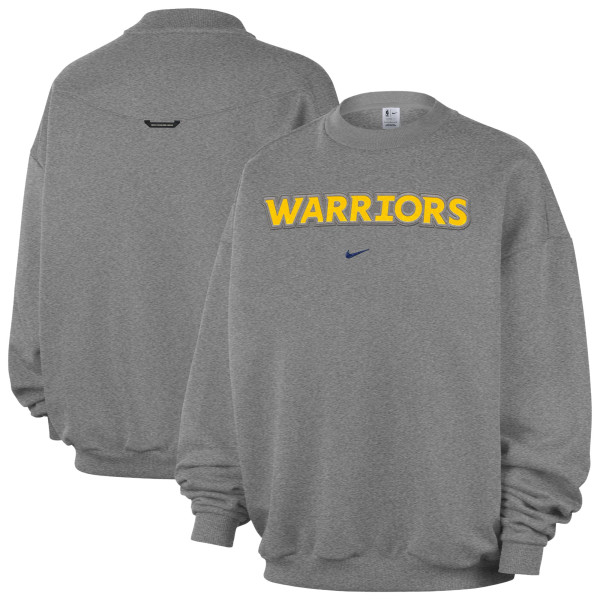 Свитшот Golden State Warriors Nike Dark Heather Gray Standard Issue Wordmark Fleece Therma-Fit