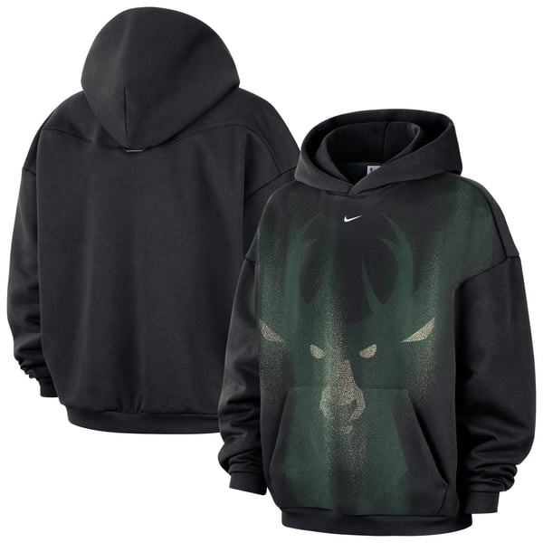 Толстовка Milwaukee Bucks Nike 2026 Standard Issue Practice Icon Fleece - Black