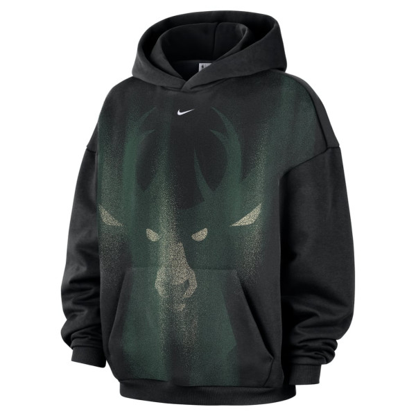 Толстовка Milwaukee Bucks Nike 2026 Standard Issue Practice Icon Fleece - Black