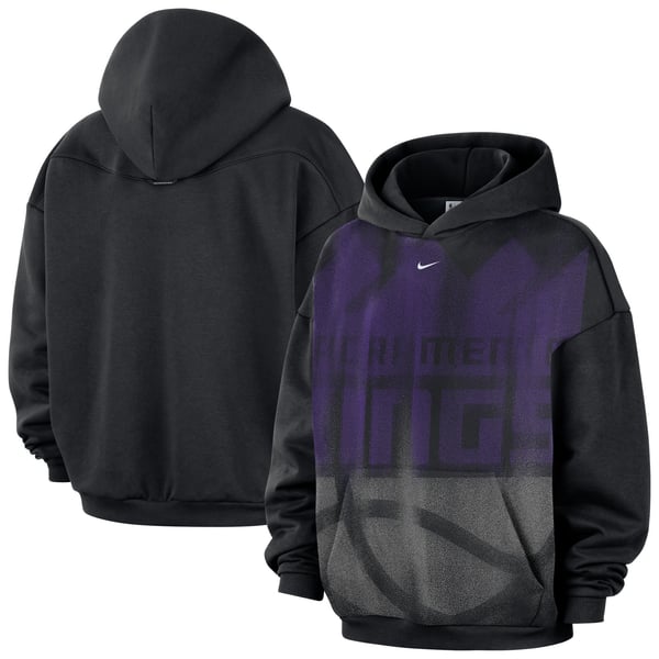 Толстовка Sacramento Kings Nike 2026 Standard Issue Practice Icon Fleece - Black