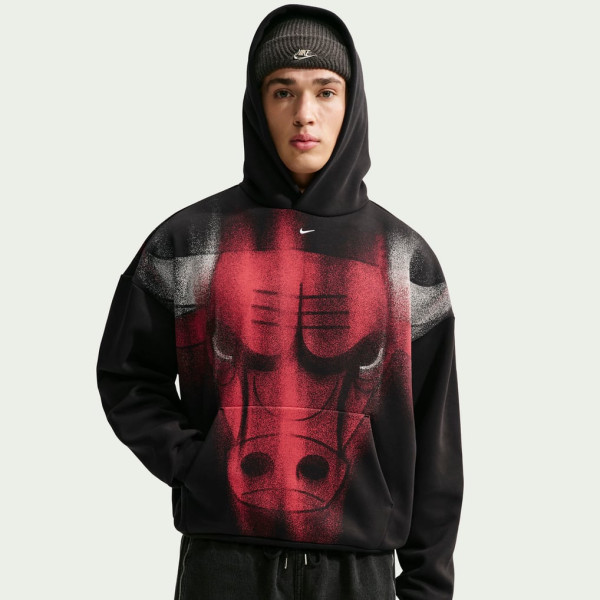 Толстовка Chicago Bulls Nike 2026 Standard Issue Practice Icon Fleece - Black