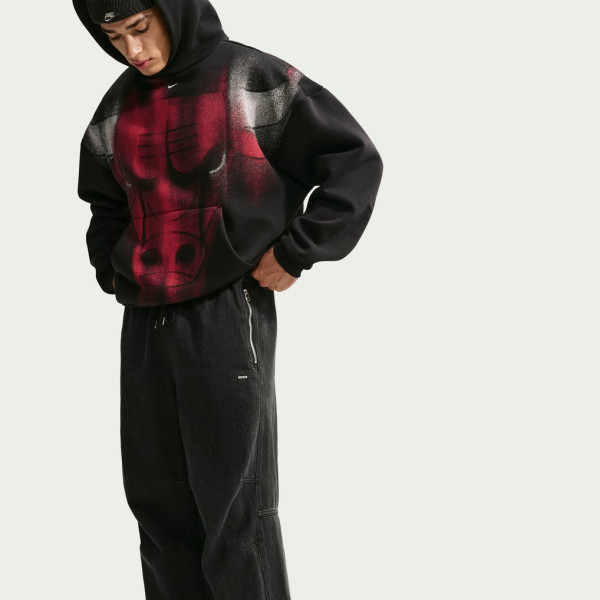 Толстовка Chicago Bulls Nike 2026 Standard Issue Practice Icon Fleece - Black