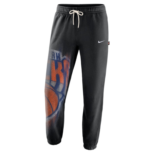Штаны New York Knicks Nike 2026 Standard Issue Practice Icon Fleece Tapered - Black