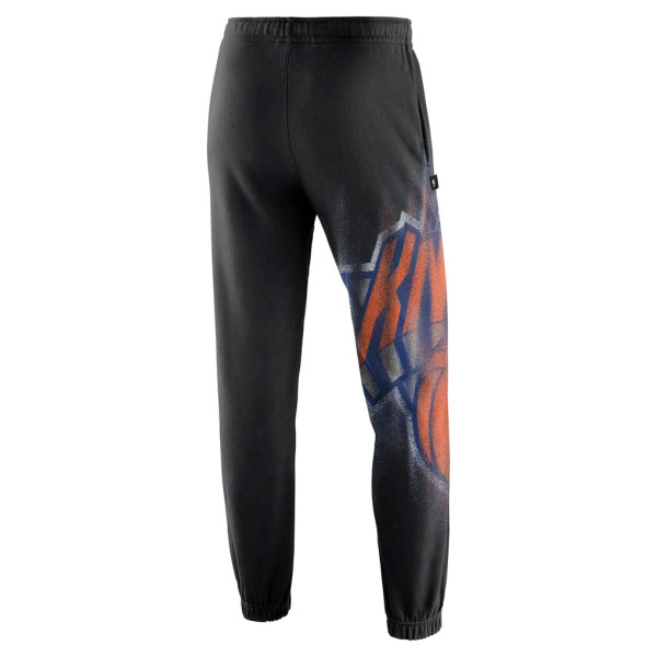 Штаны New York Knicks Nike 2026 Standard Issue Practice Icon Fleece Tapered - Black