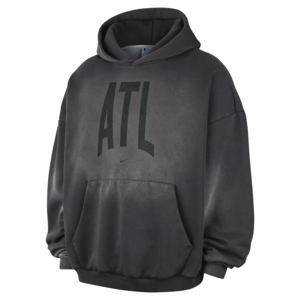 Толстовка Atlanta Hawks Nike 2026 Standard Issue Travel Washed Fleece - Charcoal