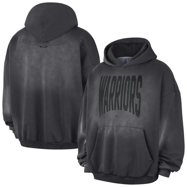 Толстовка Golden State Warriors Nike 2026 Standard Issue Travel Washed Fleece - Charcoal