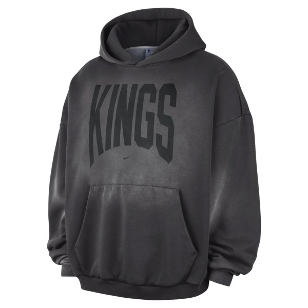 Толстовка Sacramento Kings Nike 2026 Standard Issue Travel Washed Fleece - Charcoal
