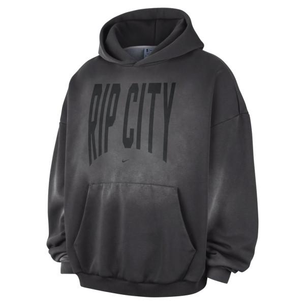 Толстовка Portland Trail Blazers Nike 2026 Standard Issue Travel Washed Fleece - Charcoal