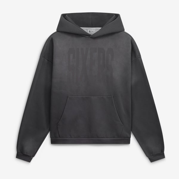 Толстовка Philadelphia 76ers Nike Charcoal 2026/27 Standard Issue Travel Washed Fleece