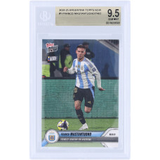 Карточка Franco Mastantuono Argentina National Team 2024-25 Topps Now Youngest Debutant for Argentina #1 BGS Authenticated 9.5