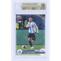Карточка Franco Mastantuono Argentina National Team 2024-25 Topps Now Youngest Debutant for Argentina #1 BGS Authenticated 10 - 9.5,10,10,10 Subgrades