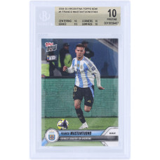 Карточка Franco Mastantuono Argentina National Team 2024-25 Topps Now Youngest Debutant for Argentina #1 BGS Authenticated 10 - 10,10,9.5,10 Subgrades
