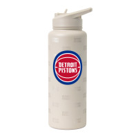 Detroit Pistons Logo Brands 34oz. Sand Ghost Quencher Bottle
