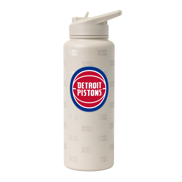 Detroit Pistons Logo Brands 34oz. Sand Ghost Quencher Bottle