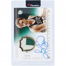 Larry Bird Boston Celtics Autographed 2013-14 Panini National Treasures Dual-Color Game-Used Relic #LL-LB #13/25 Card