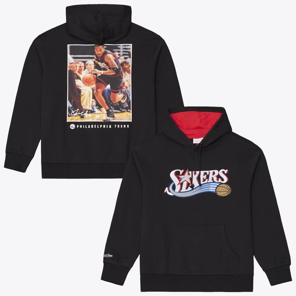 Толстовка Philadelphia 76ers Allen Iverson Mitchell & Ness Black Fleece