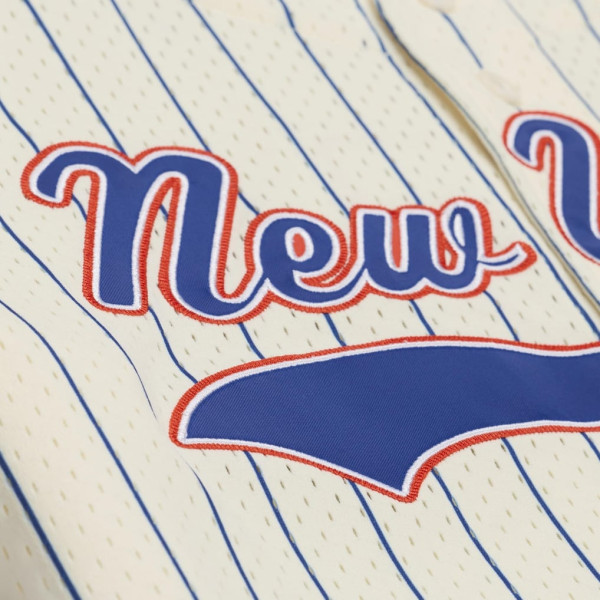 Джерси Carmelo Anthony New York Knicks Mitchell & Ness Hardwood Classics Mesh Button-Front - Cream
