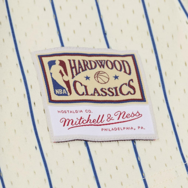 Джерси Carmelo Anthony New York Knicks Mitchell & Ness Hardwood Classics Mesh Button-Front - Cream