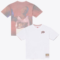 Футболка Philadelphia 76ers Allen Iverson Mitchell & Ness White Hardwood Classics Sublimated